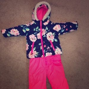 Carter’s baby girl 18 month coat and snow pants